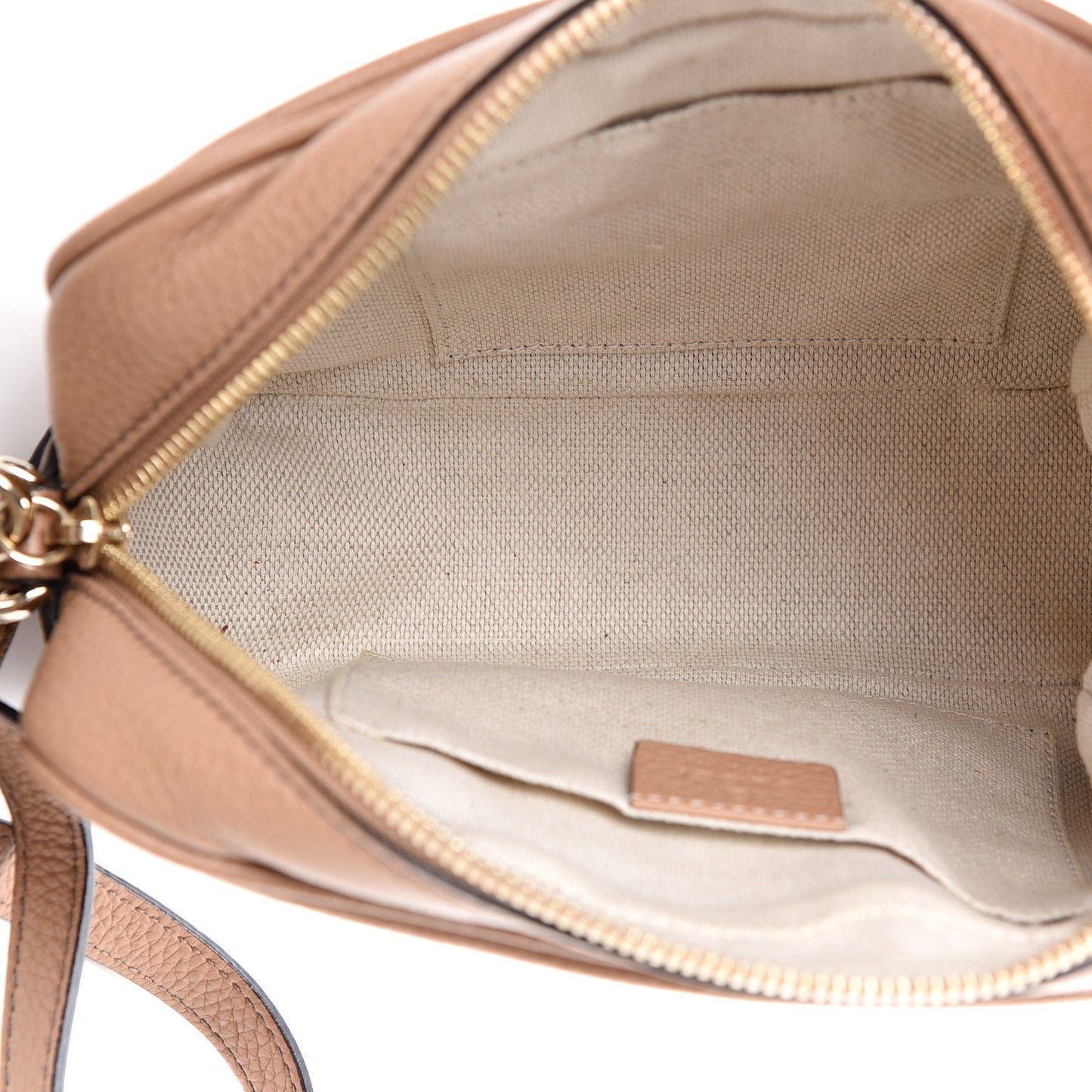 Pebbled Calfskin Small Soho Disco Bag Camelia