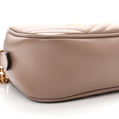 Gucci Calfskin Matelasse Small GG Marmont Chain Shoulder Bag Porcelain Rose 9 of 11