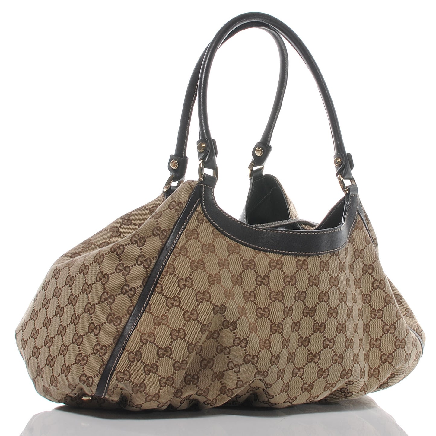 Monogram D Gold Large Hobo Ebony