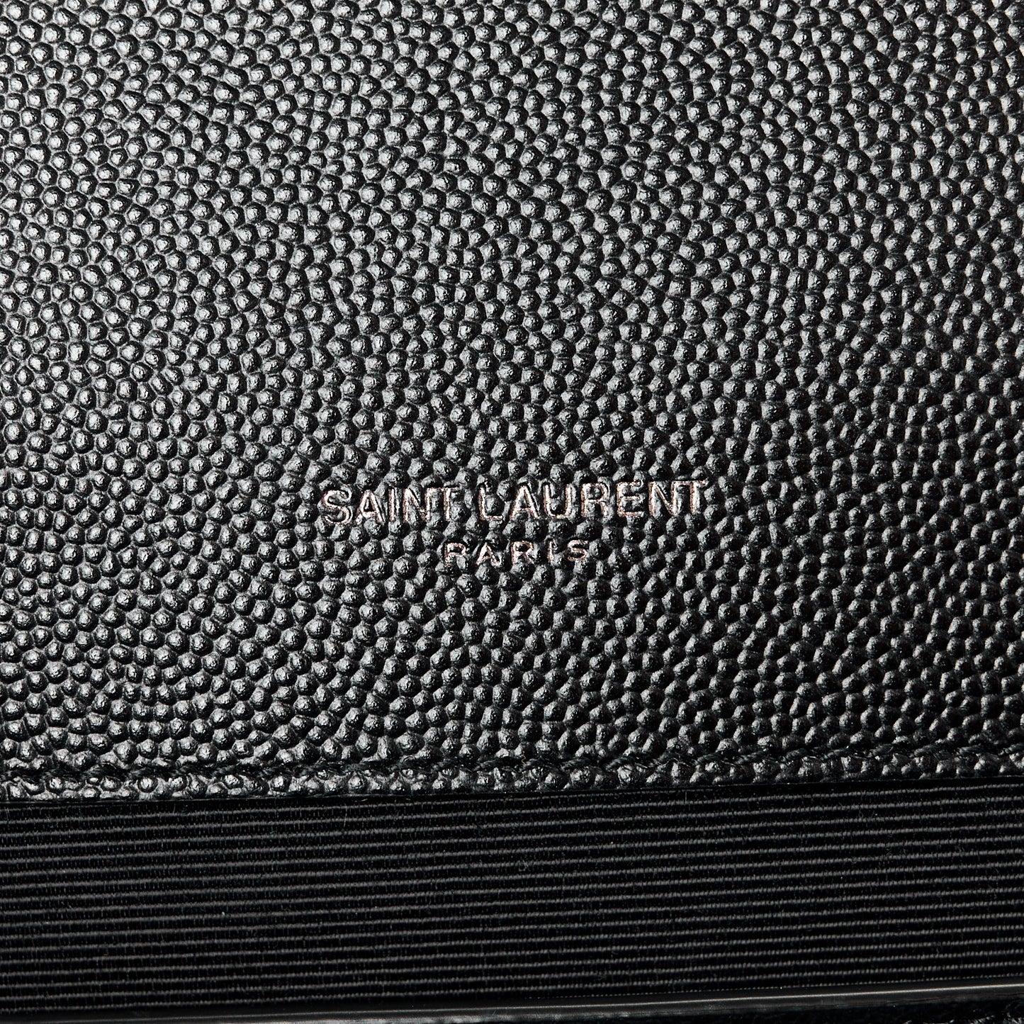Grain De Poudre Textured Mixed Matelasse Triquilt Medium Monogram Monochrome Satchel Black