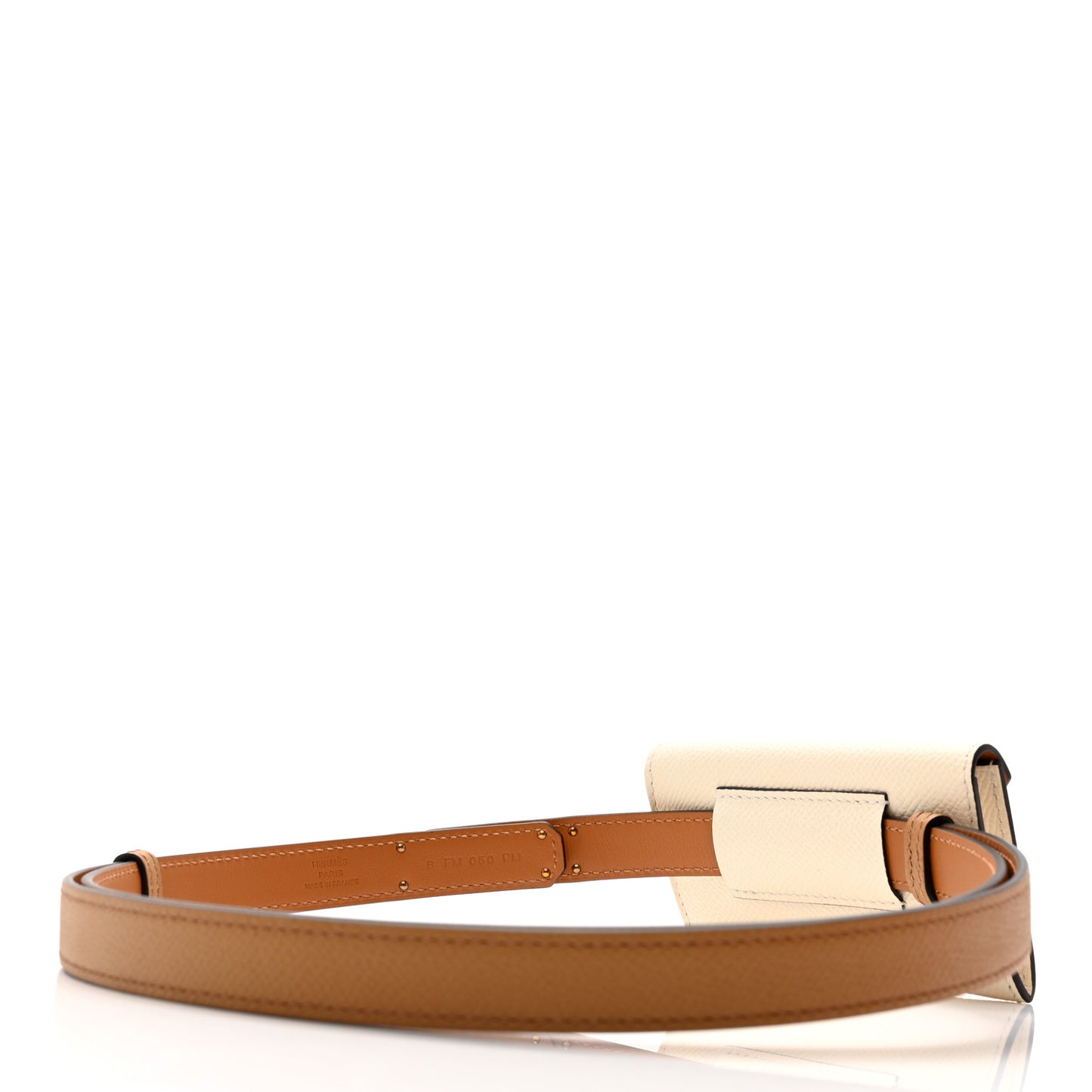 Epsom Kelly Pocket Belt Biscuit Nata