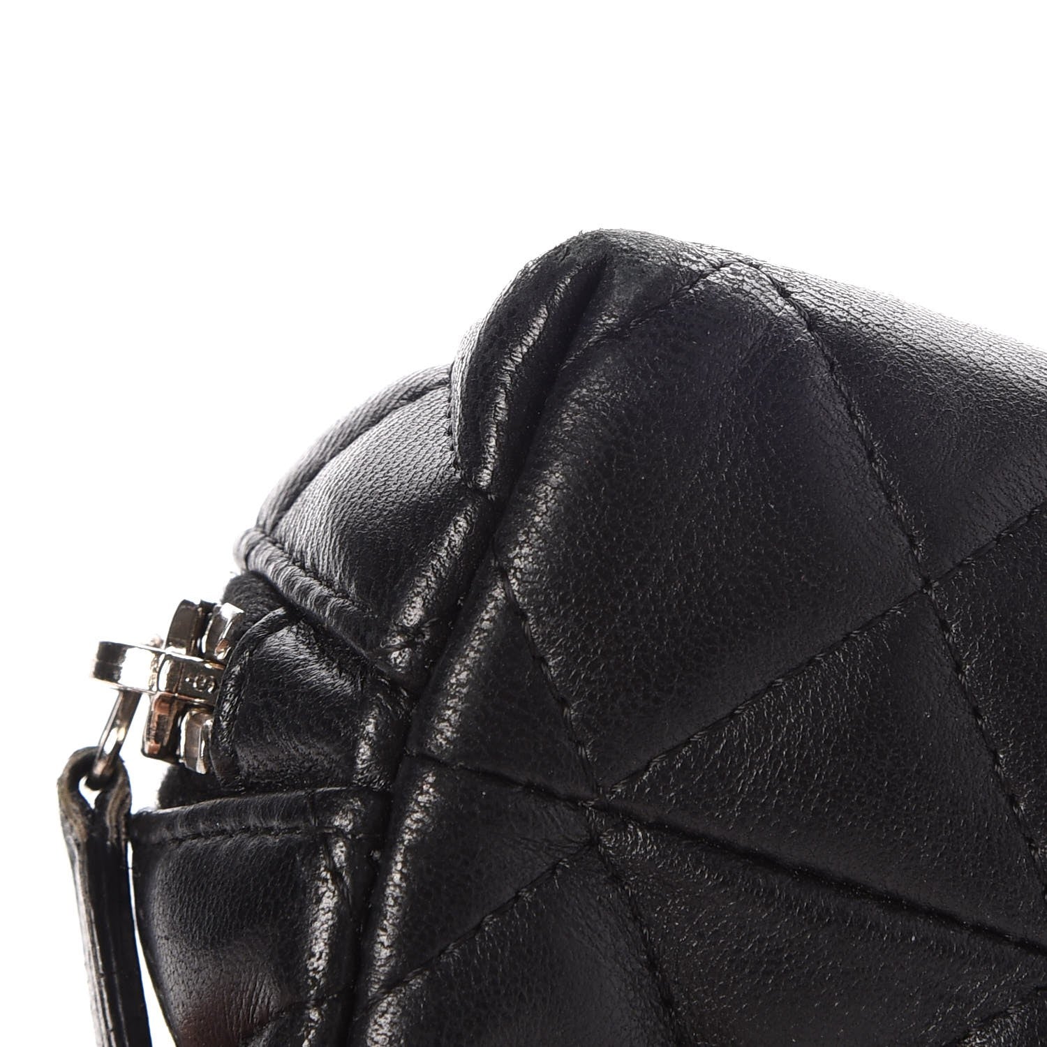 Chanel Lambskin Quilted Cosmetic Case Black 6 of 13