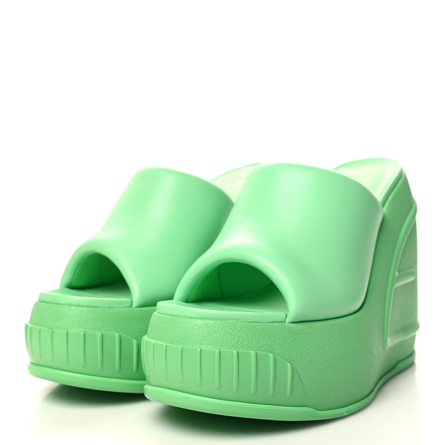 Fendi Nappa Fashion Show Platform 140mm Slide Sandals 38 Bouquet 3 of 8