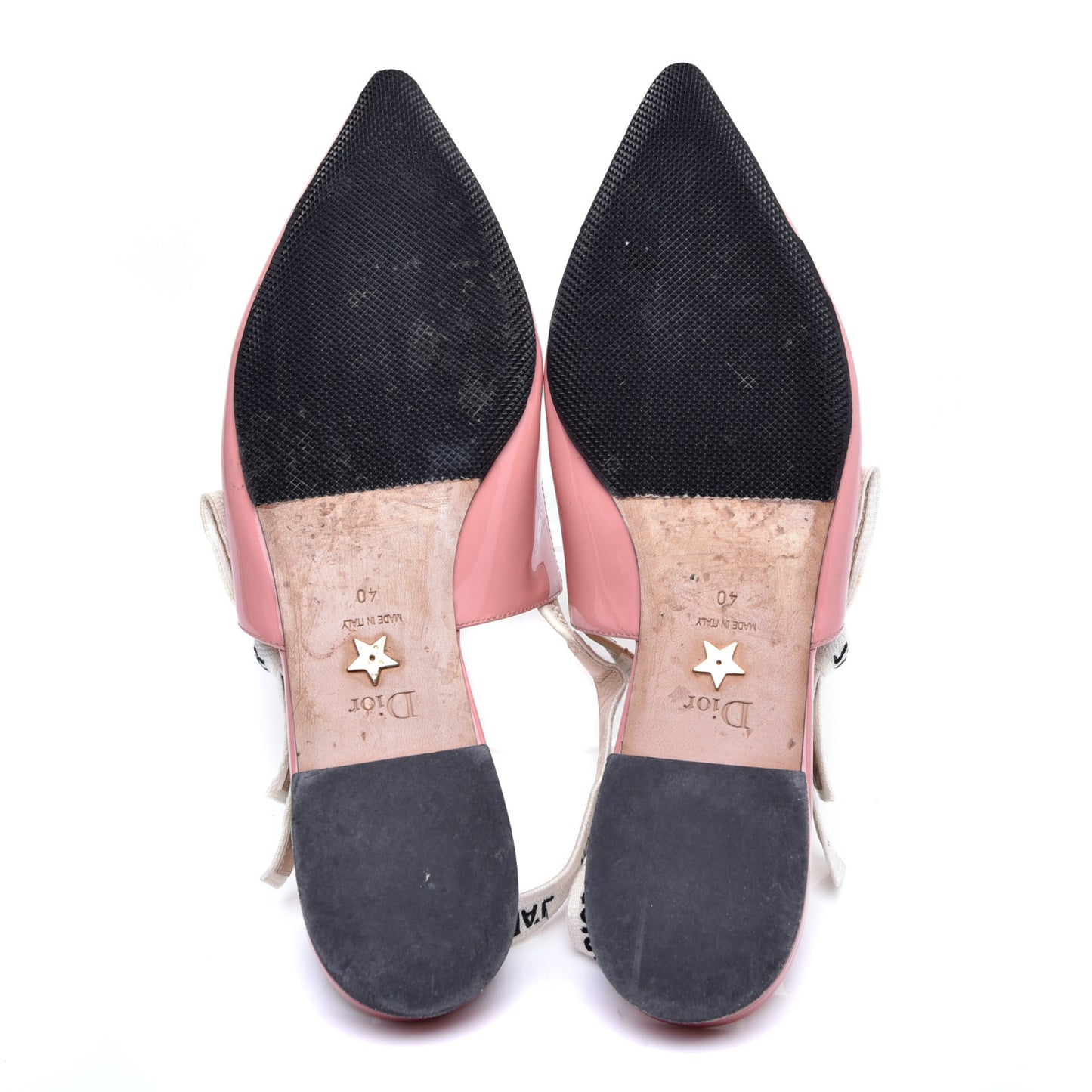 Patent Ribbon J'Adior Slingback Ballet Flats 40 Dusty Candy