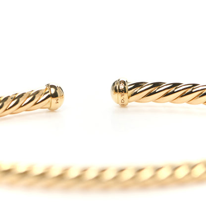 David Yurman 18K Yellow Gold 4mm Cablespira Bracelet 4 of 4