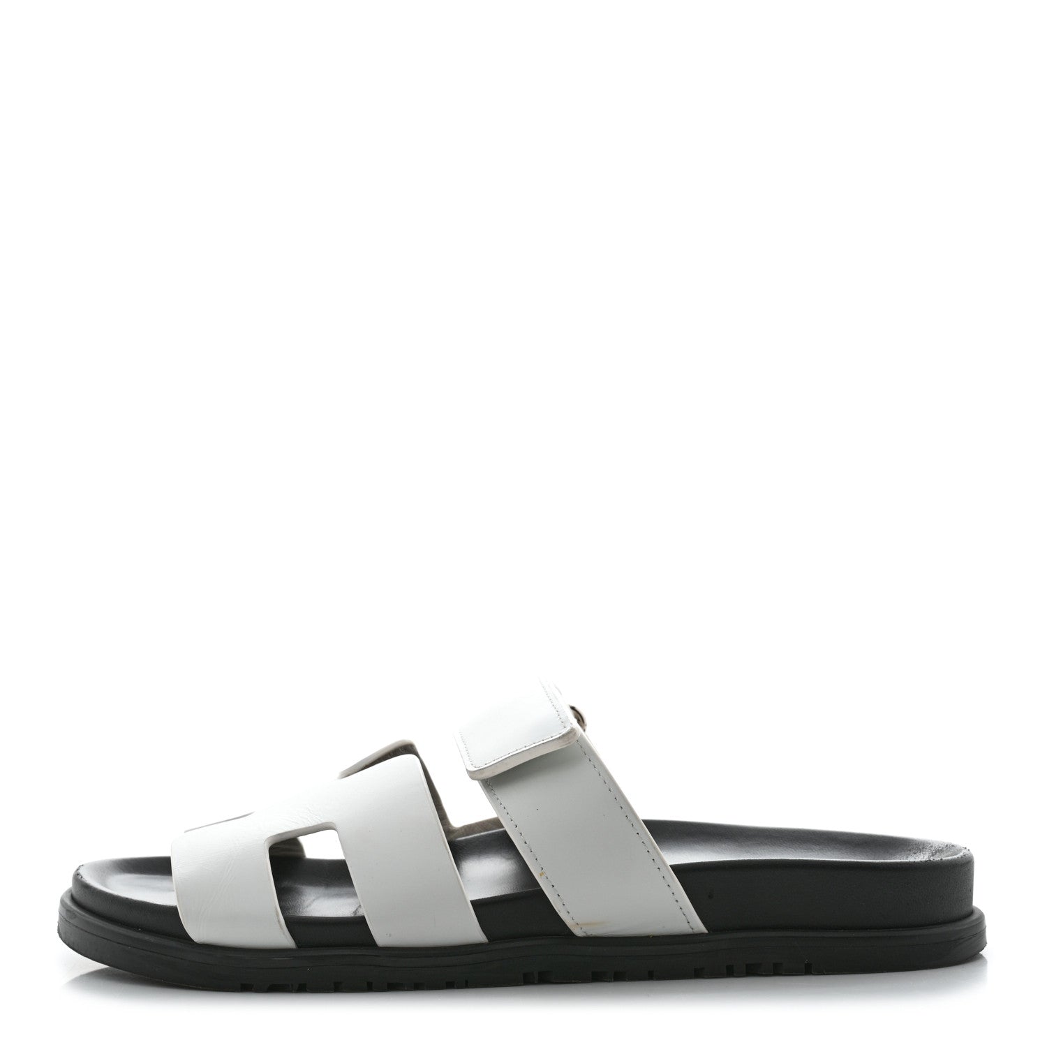 Hermes Calfskin Womens Chypre Sandals 39 White 1 of 9