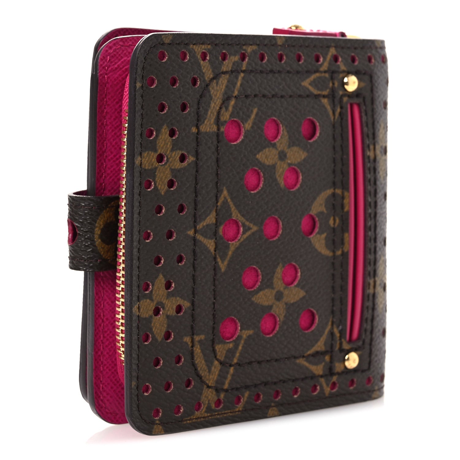 Louis Vuitton Monogram Perforated Compact Zipped Wallet Fuchsia 3 of 7