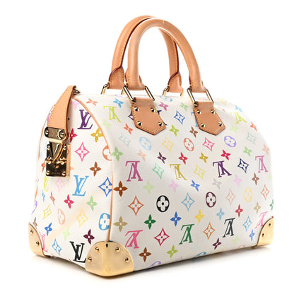 Louis Vuitton Monogram Multicolor Speedy 30 White 2 of 5