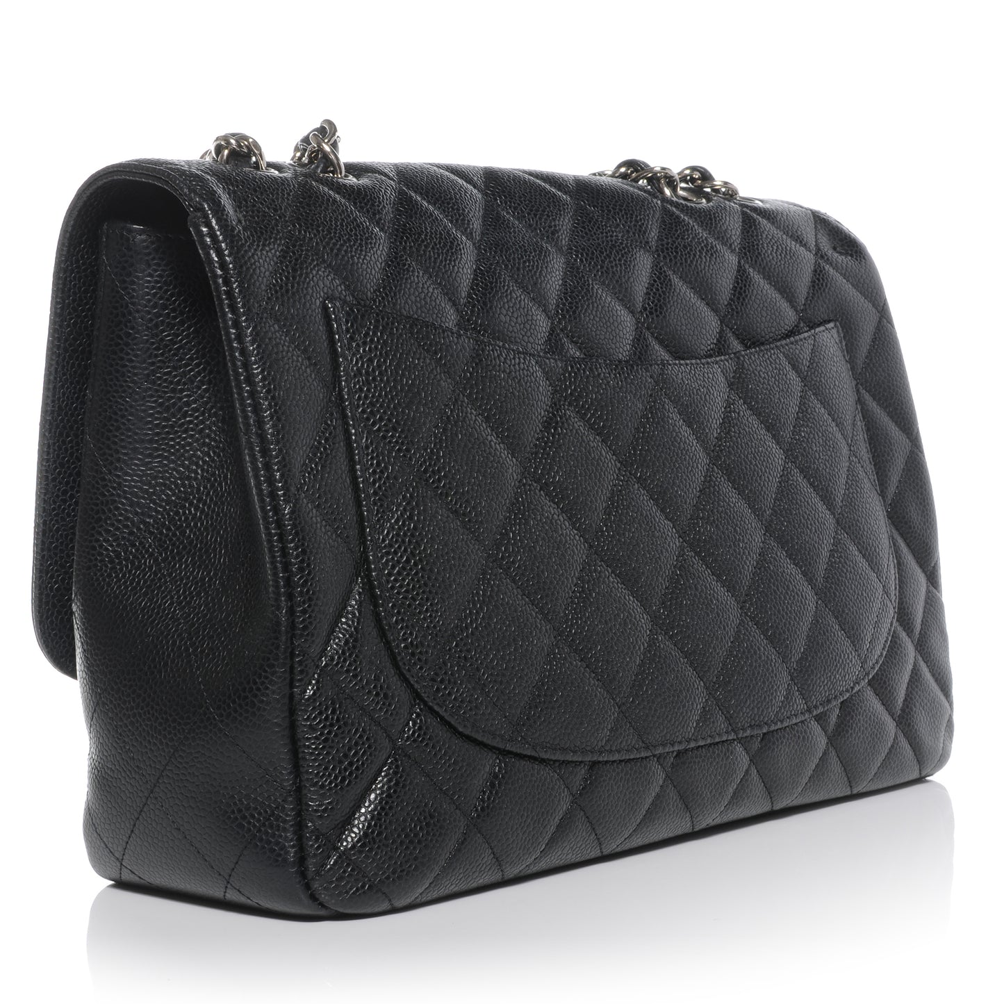 Caviar Jumbo Single Flap Black
