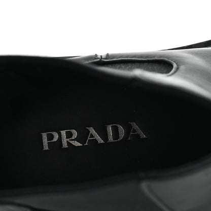 Prada Spazzolato Metal Triangle Logo 50mm Chelsea Boots 37 Black 8 of 11