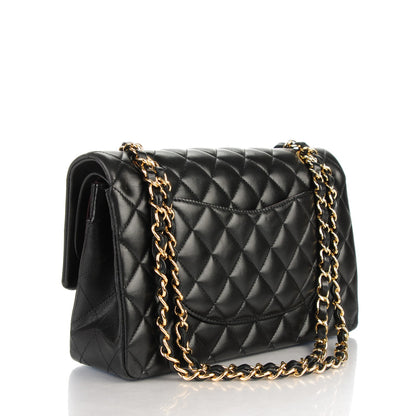 Chanel Lambskin Quilted Medium Double Flap Black 3 of 8
