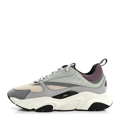 Christian Dior Technical Mesh Calfskin Mens B22 Sneakers 45 Cream Lavender 1 of 13