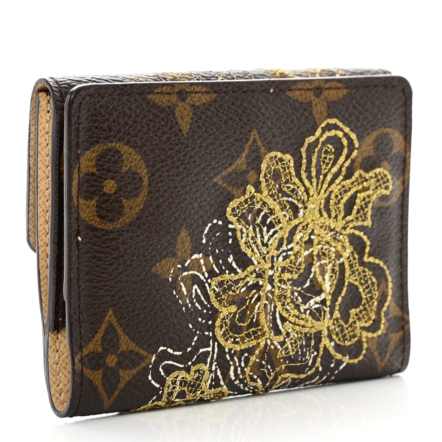 Louis Vuitton Monogram Dentelle Ludlow Wallet Gold 3 of 6