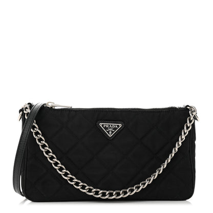 Prada Nylon Tessuto Impuntu Quilted Crossbody Bag Black 1 of 10