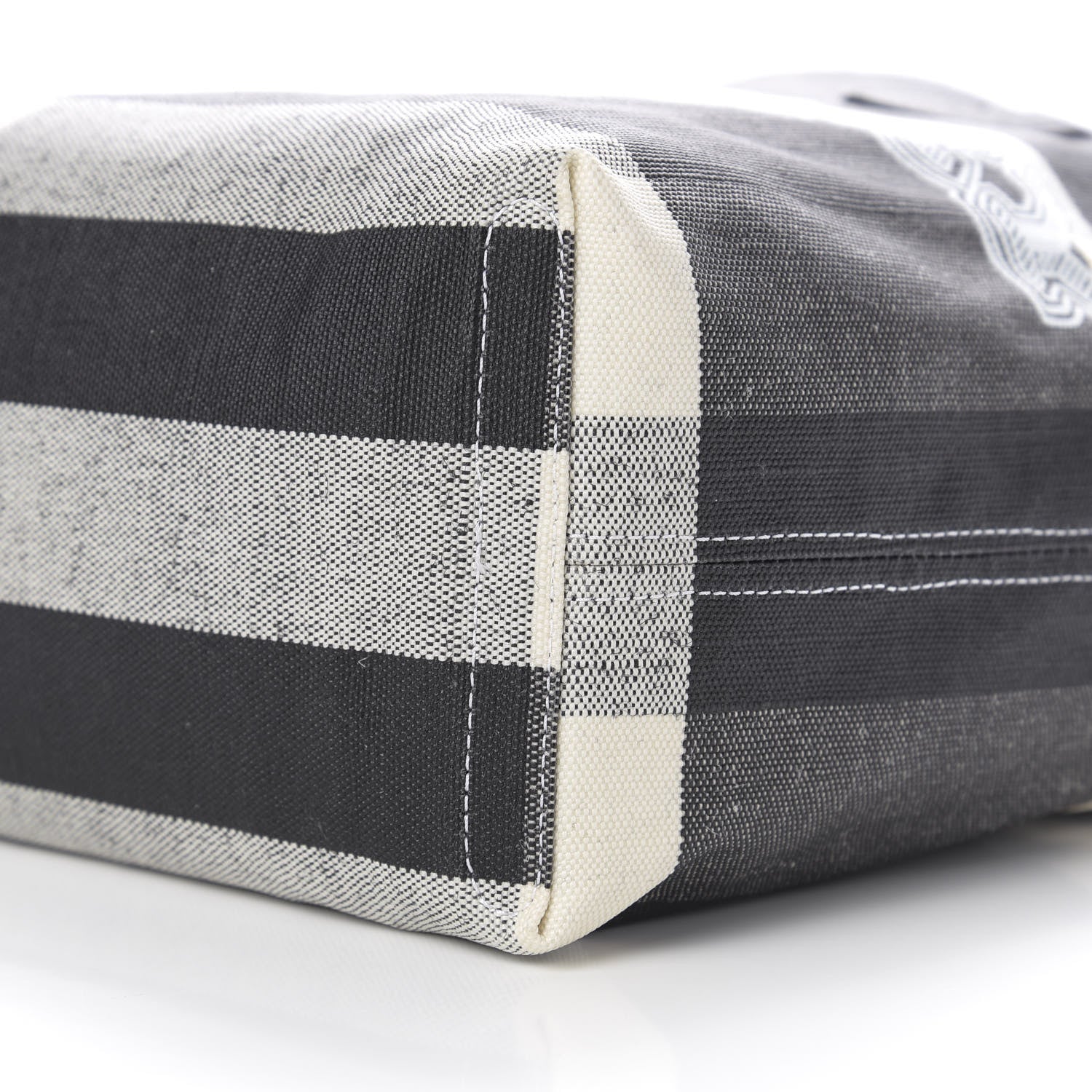 Burberry Coated Canvas Mega Check Medium Doodle Tote Black White 13 of 16