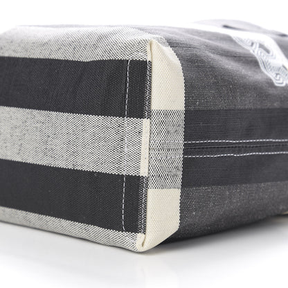 Burberry Coated Canvas Mega Check Medium Doodle Tote Black White 13 of 16