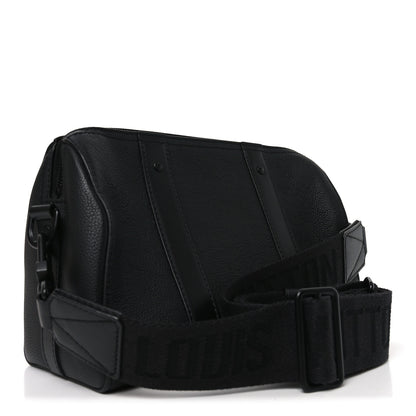 Louis Vuitton Grained Calfskin Aerogram City Keepall Black 3 of 9