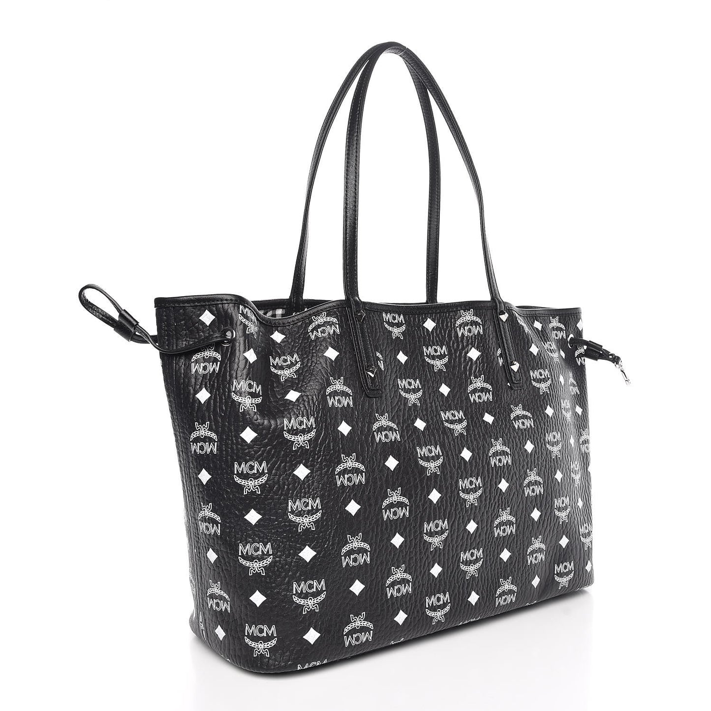 Visetos Medium Reversible Shopper Tote Black