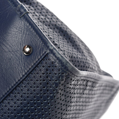 Chanel Calfskin Perforated Up In The Air Tote Dark Blue 13 of 15