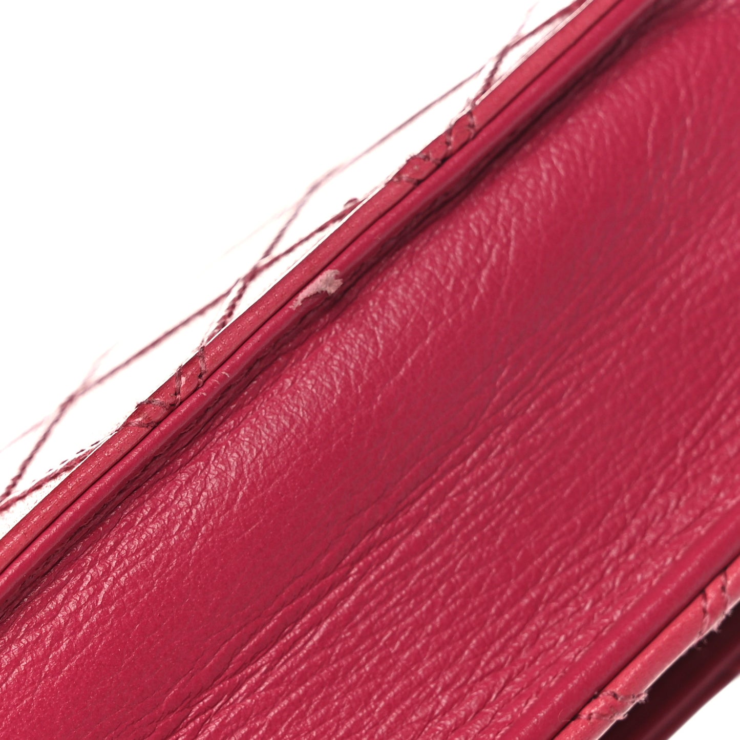 Lambskin Diamond Stitched Wallet On Chain WOC Pink