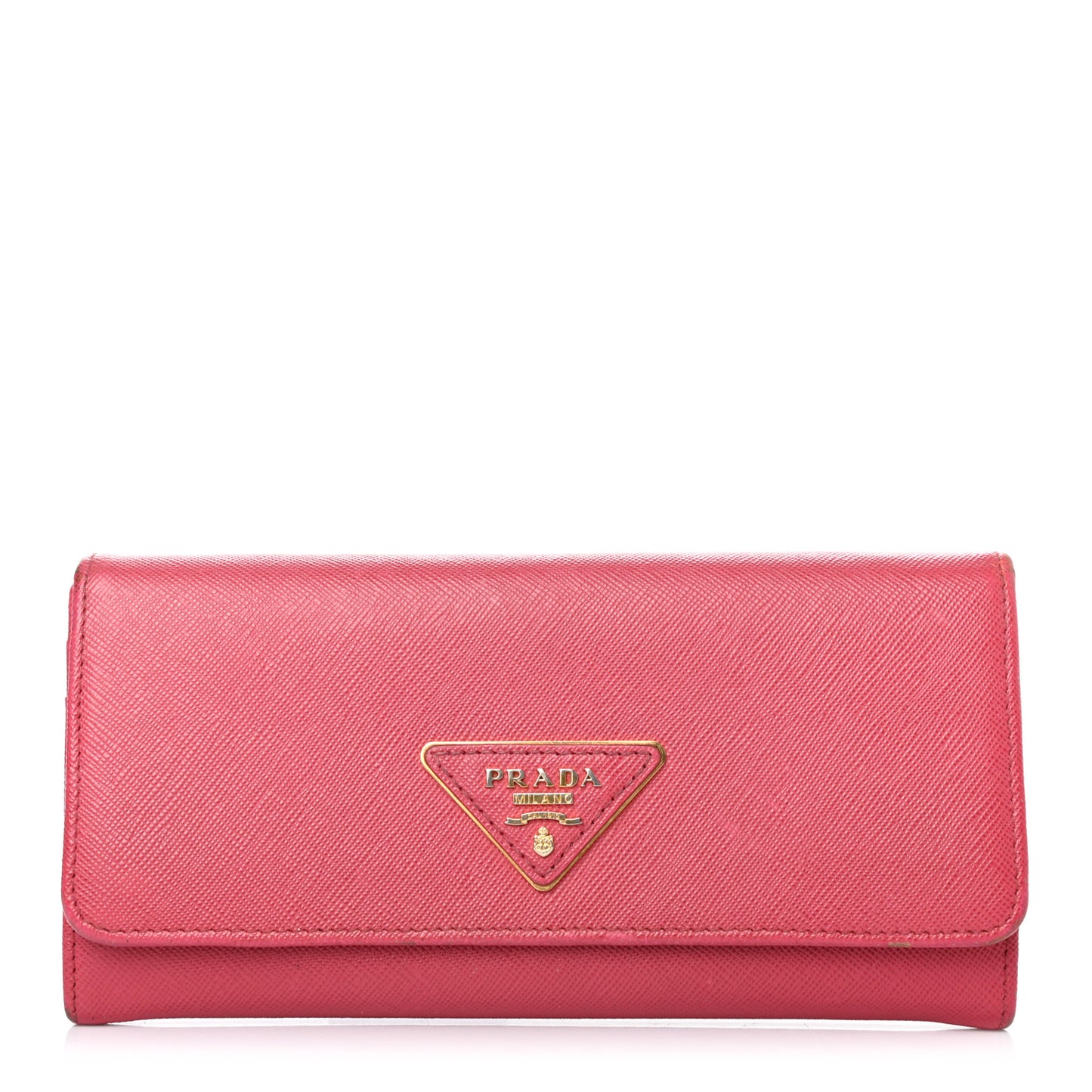 Saffiano Triangle Continental Flap Wallet Peonia