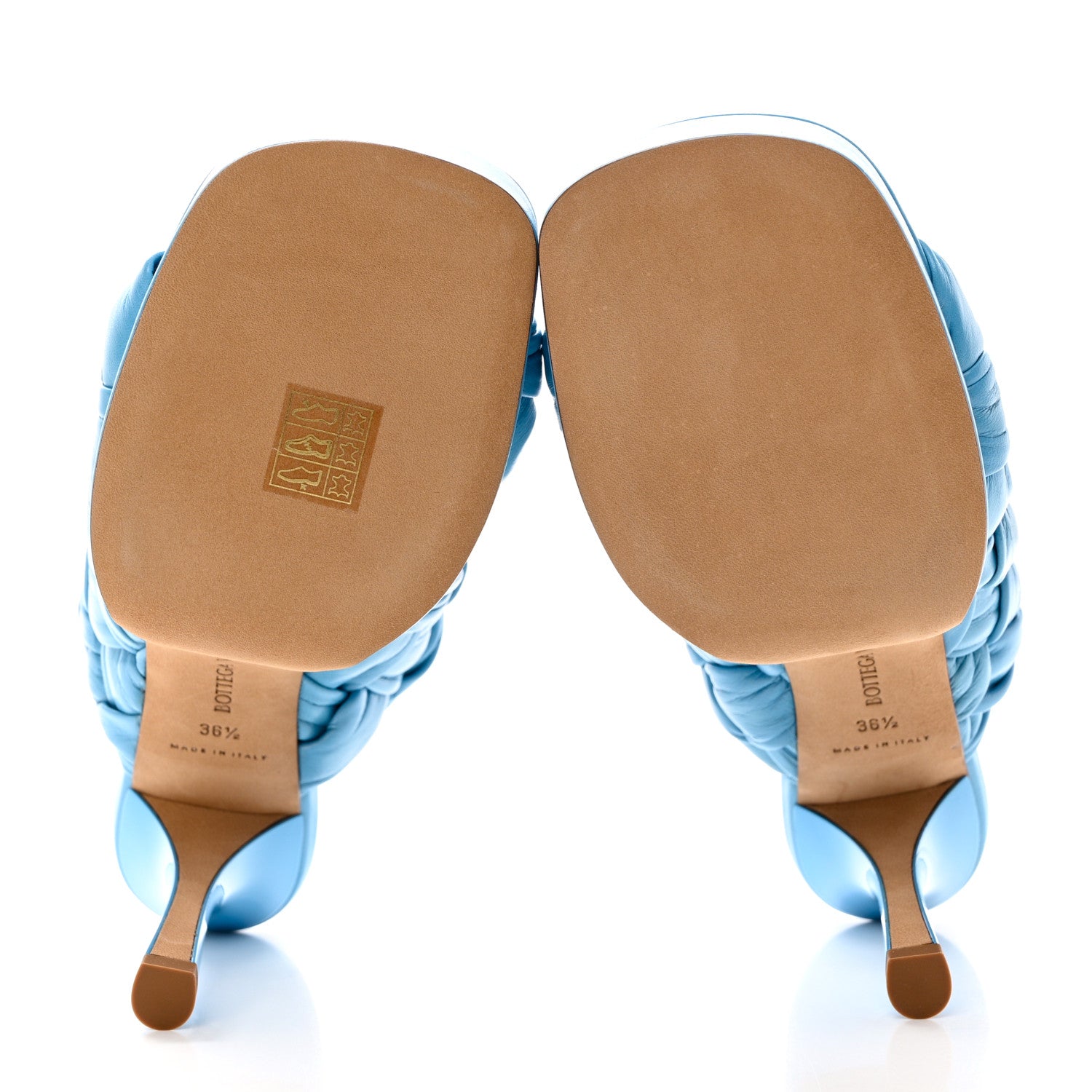 Bottega Veneta Nappa Intreccio The Board Platform Mule Sandals 36.5 Sky Blue 5 of 10