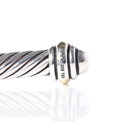 David Yurman Sterling Silver 18K Yellow Gold 4mm Cable Classics Bracelet 4 of 4