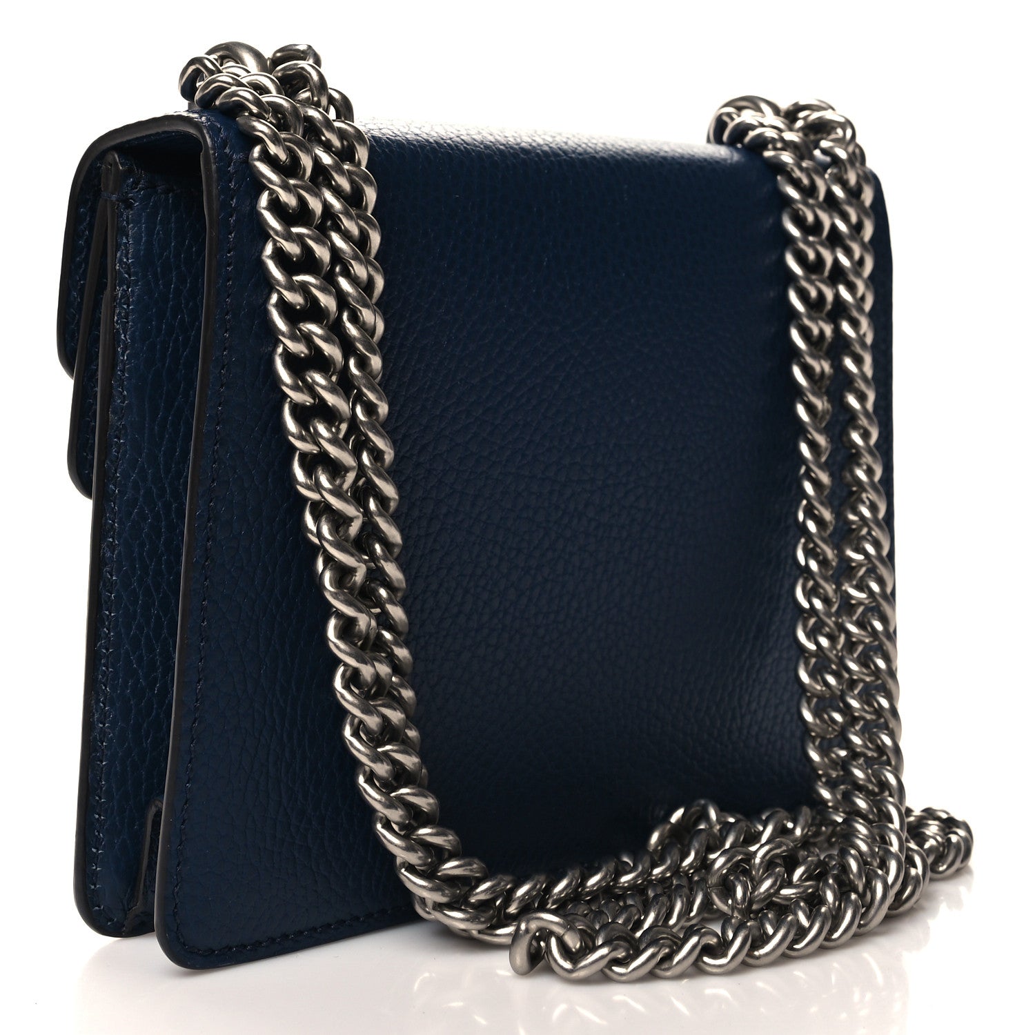 Gucci Dollar Calfskin Crystal Mini Dionysus Shoulder Bag Blue Agata Montana Sapphire 3 of 10