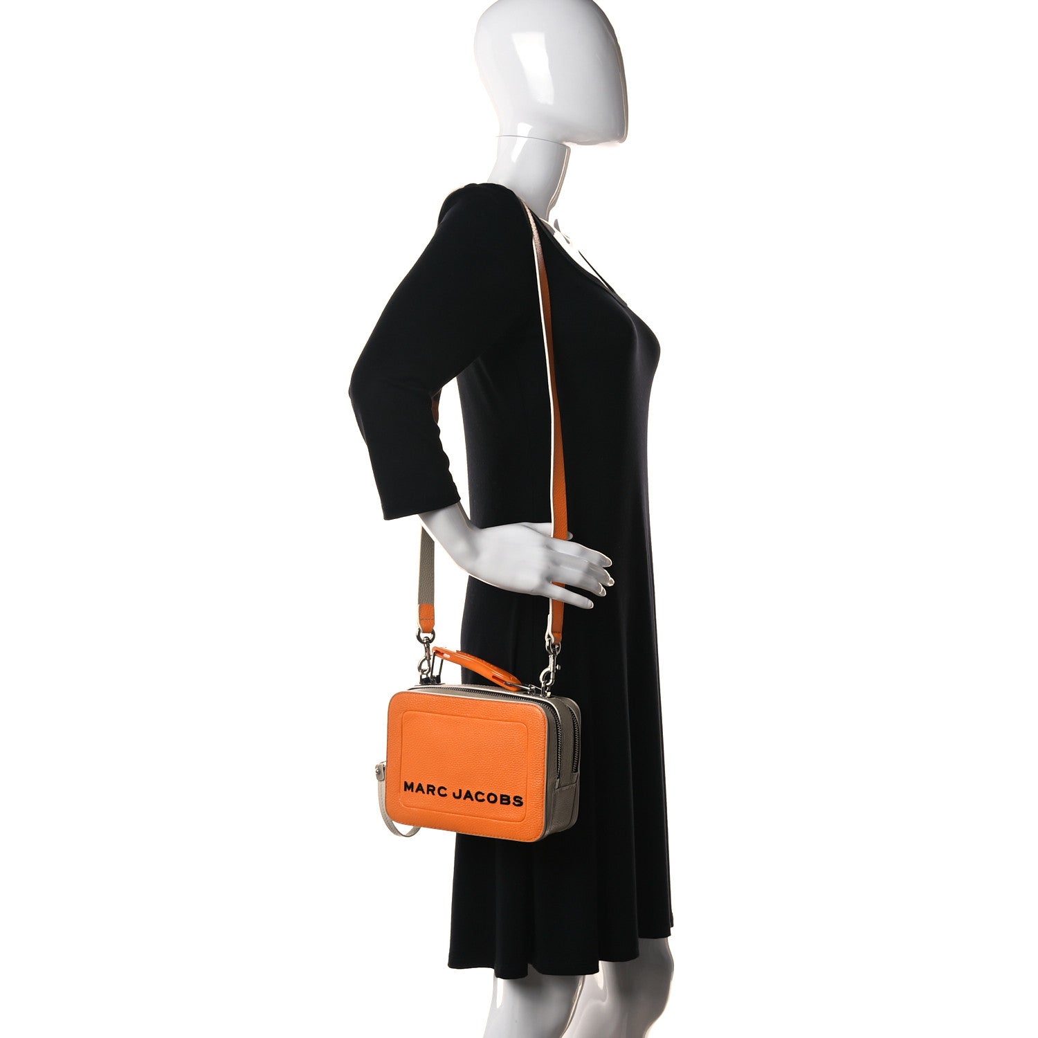 Marc Jacobs Calfskin The Box 20 Crossbody Orange 2 of 14