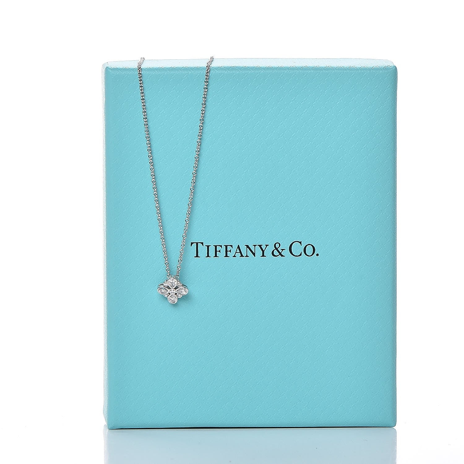 Tiffany Platinum Diamond Enchant Pendant Necklace 7 of 7