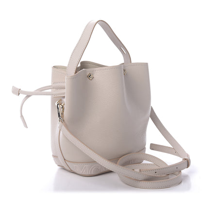 MCM Goatskin Milano Drawstring Mini Bag Pink Tint 3 of 9