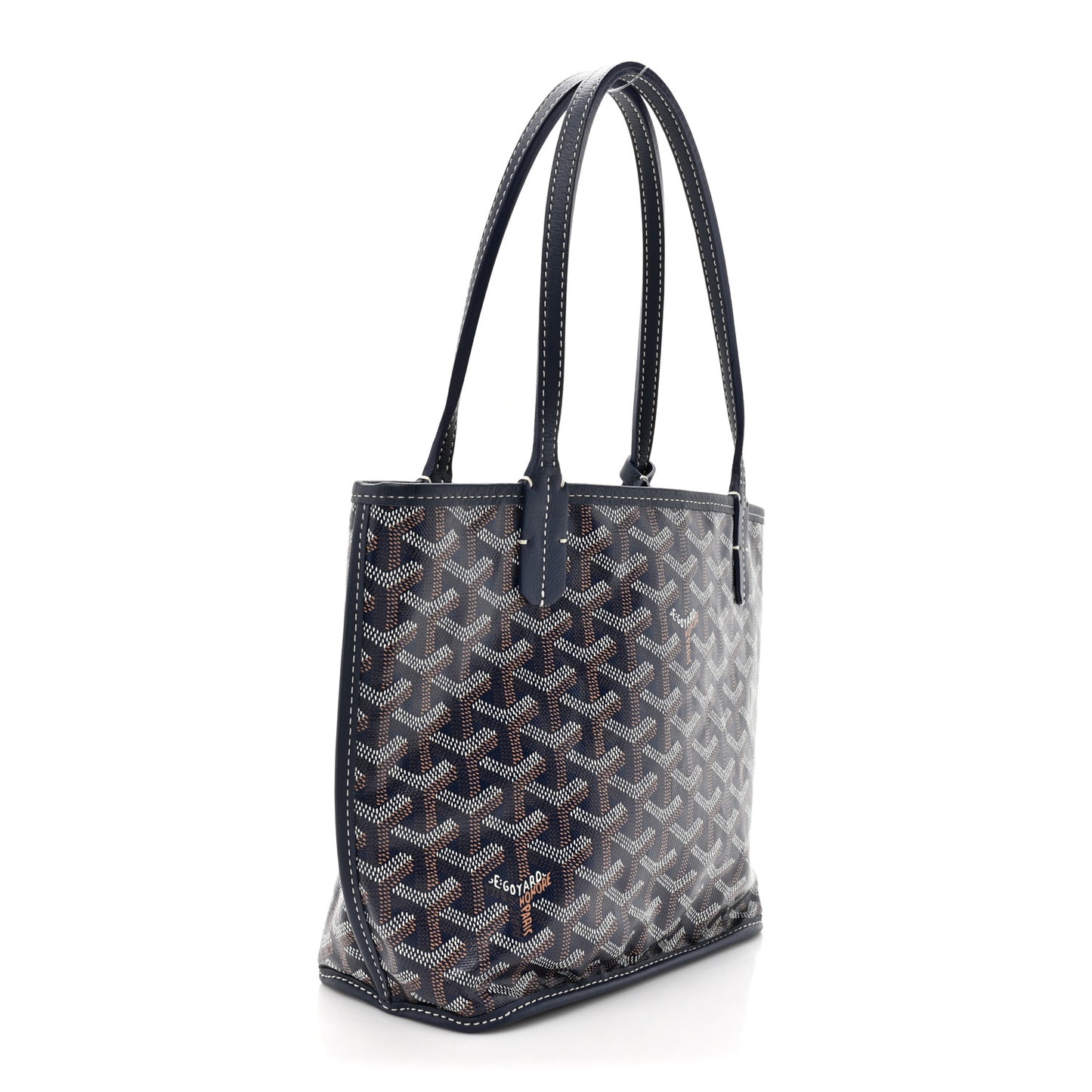 Goyardine Reversible Mini Anjou Navy