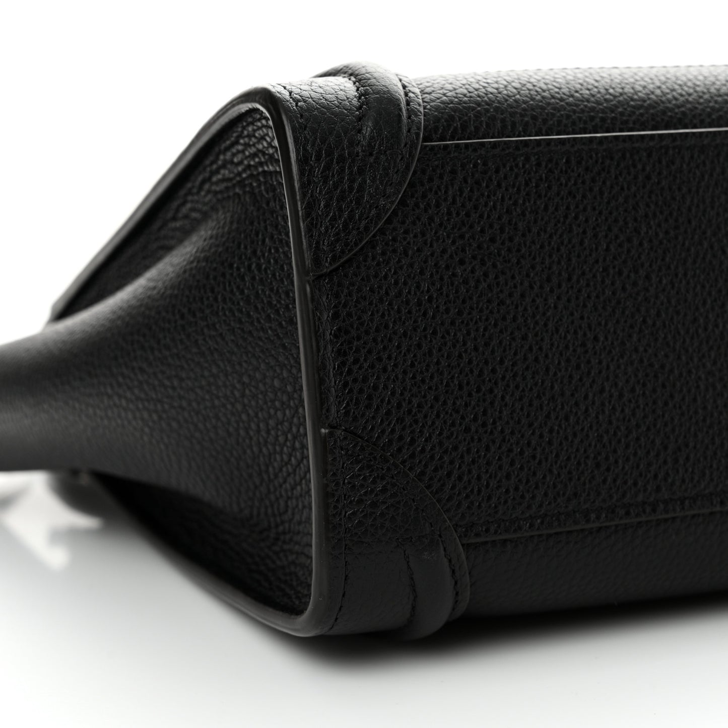 Drummed Calfskin Nano Luggage Black