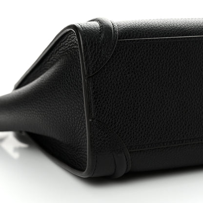 Celine Drummed Calfskin Nano Luggage Black 9 of 12