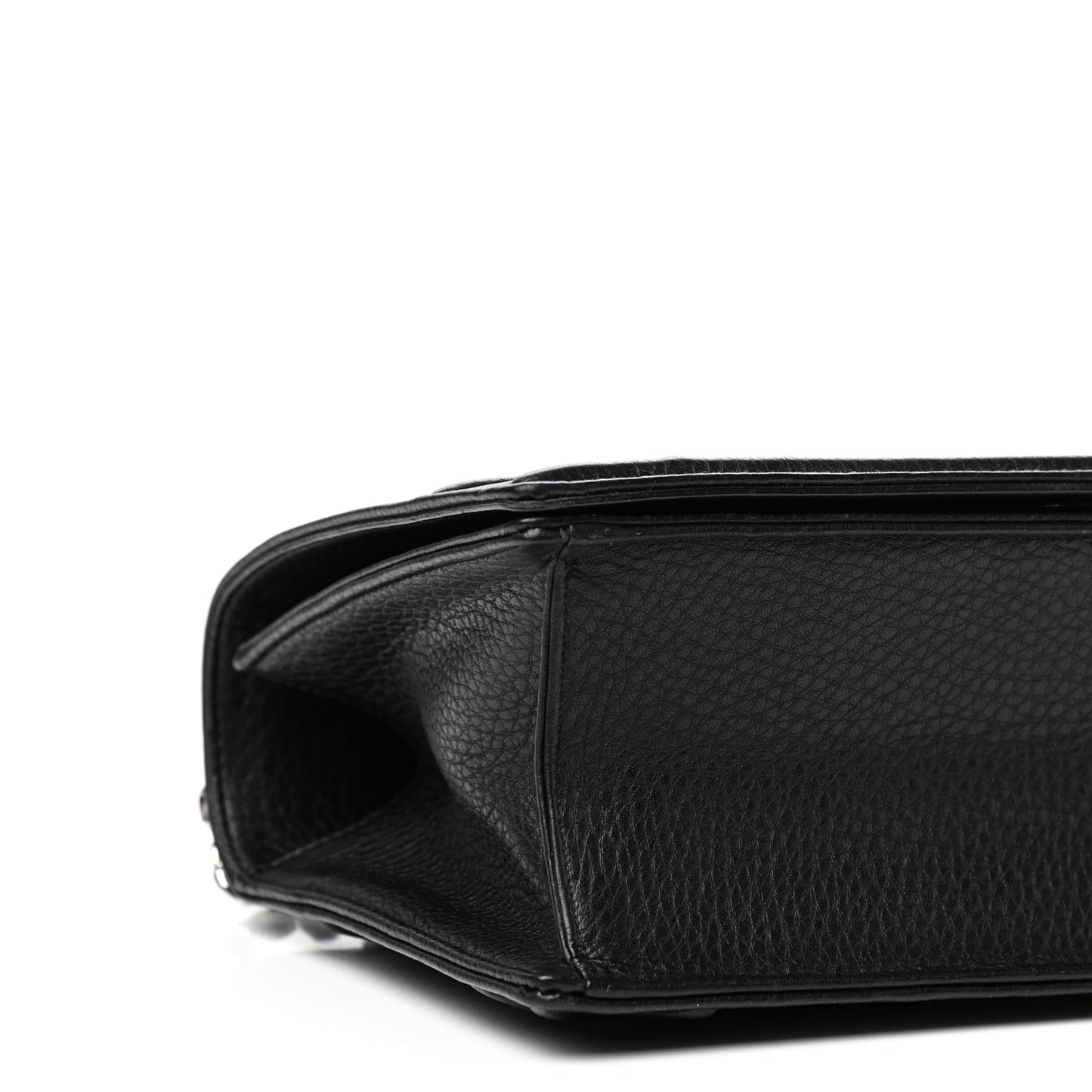 Grained Calfskin Medium Diorama Flap Bag Black