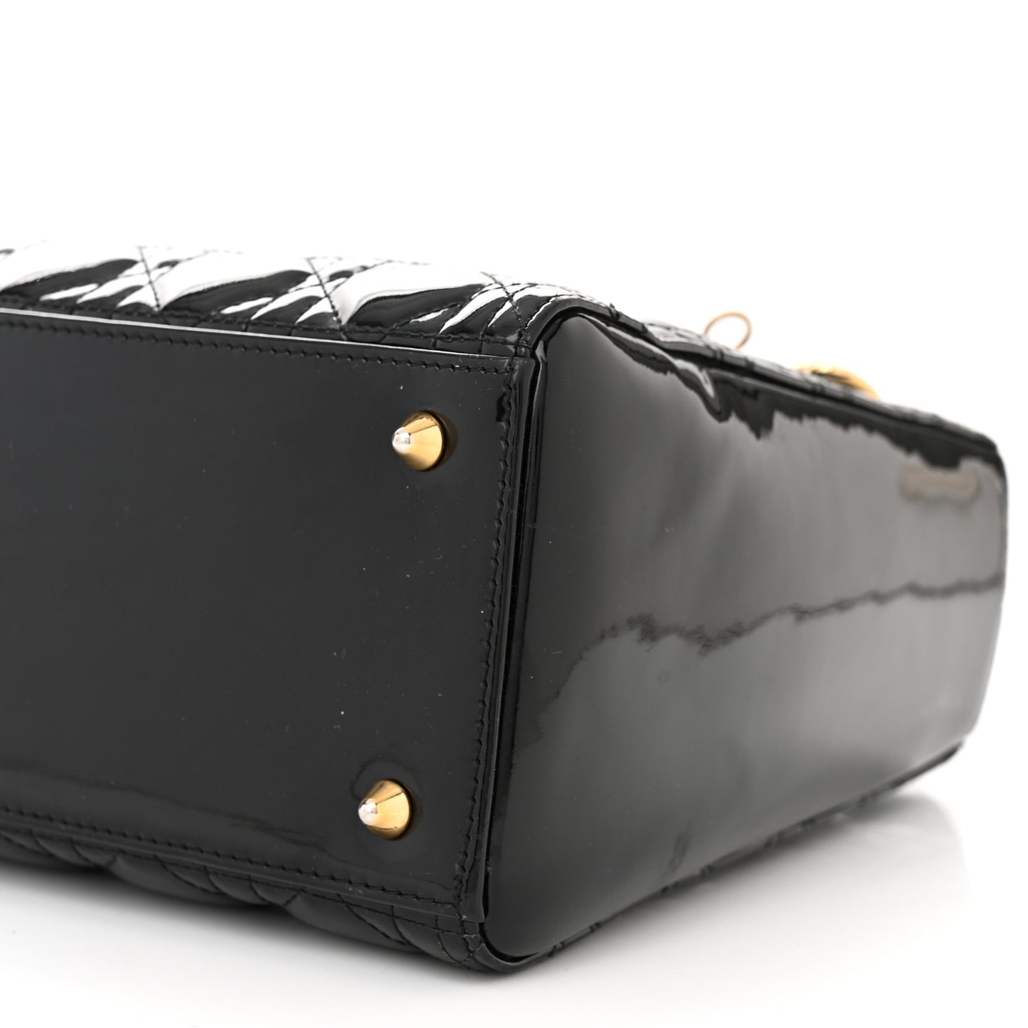 Patent Cannage Medium Lady Dior Black