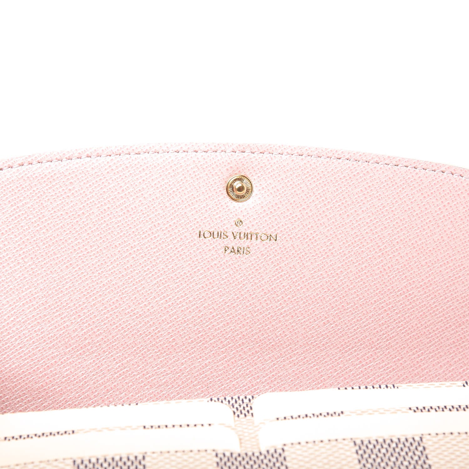 Louis Vuitton Damier Azur Emilie Wallet Rose Ballerine 6 of 8
