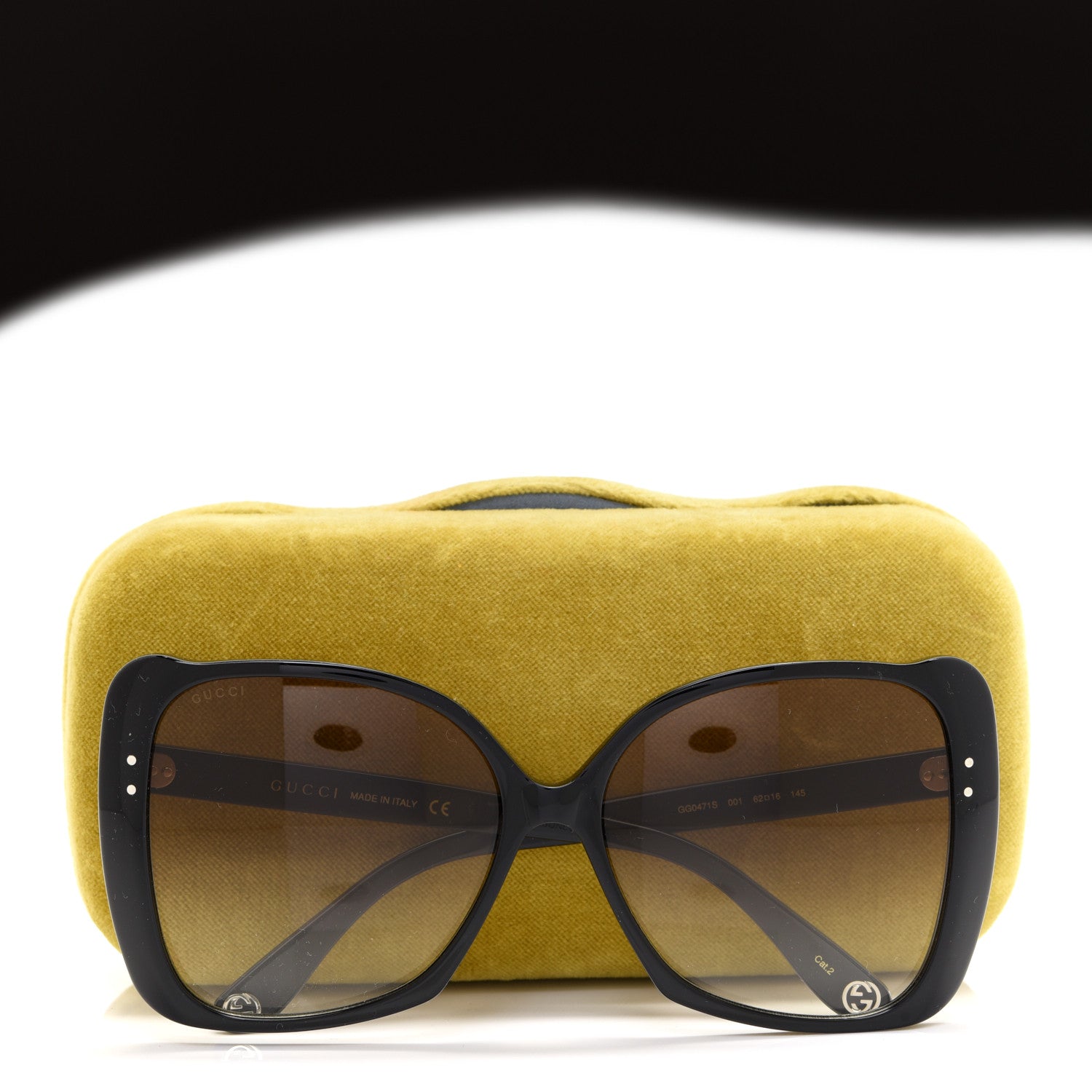 Gucci Acetate Oversize Square Frame Sunglasses GG0471S Black 8 of 8