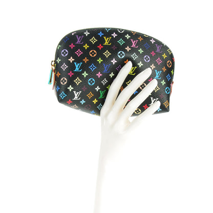 Louis Vuitton Monogram Multicolor Cosmetic Pouch Black Grenade 2 of 7