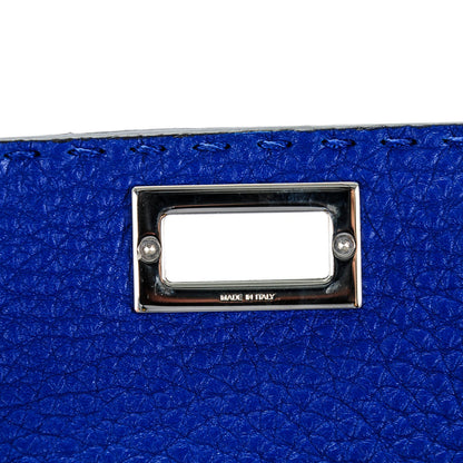 Fendi Cuoio Romano Selleria Peekaboo Wallet Blue Neon 6 of 8