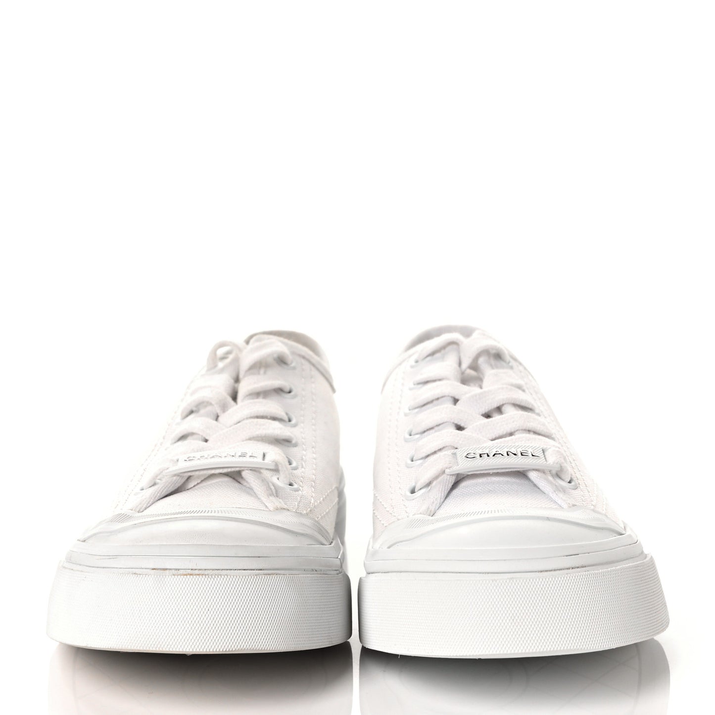 Fabric Low Top Sneakers 36 White