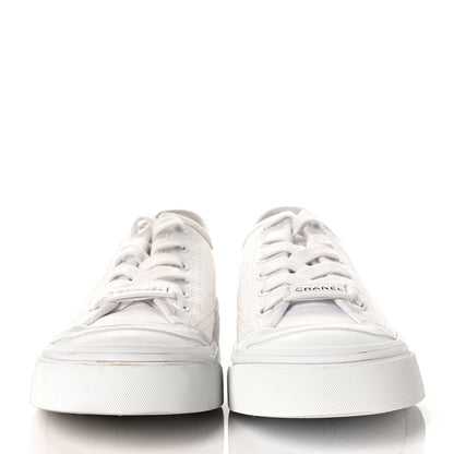 Chanel Fabric Low Top Sneakers 36 White 4 of 11