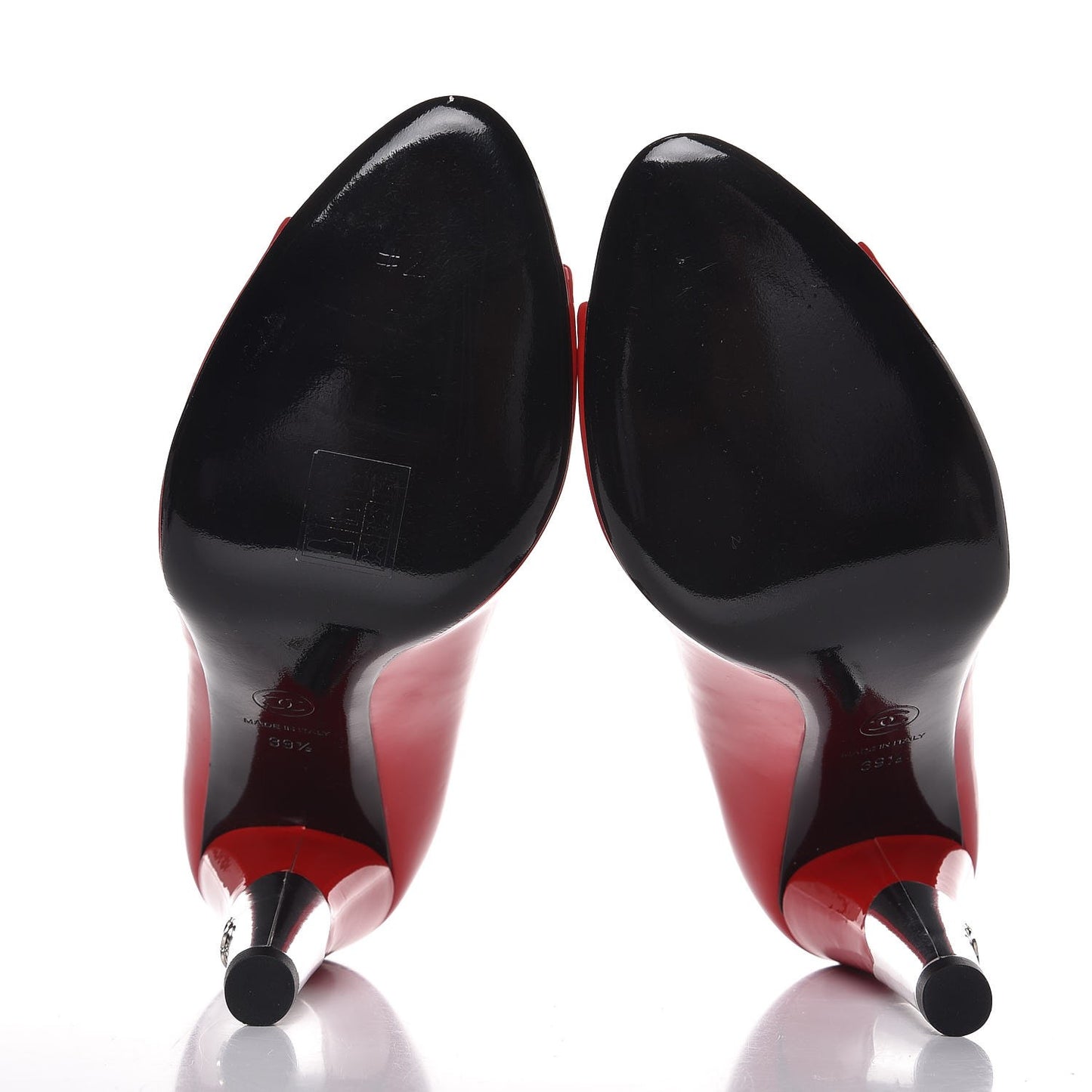 Patent Open Toe CC Pumps 39.5 Red