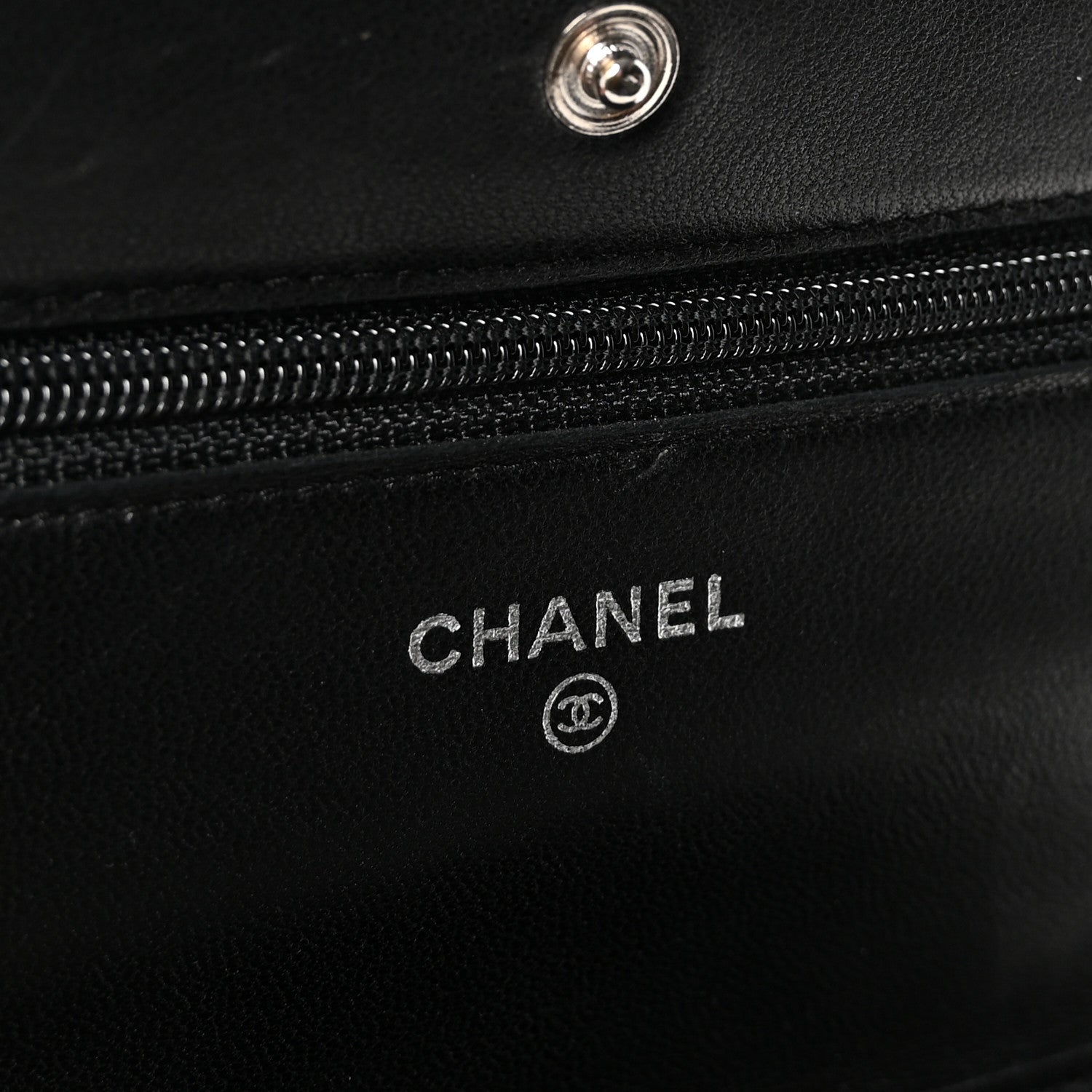 Chanel Lambskin Quilted Wallet On Chain WOC Black 6 of 11