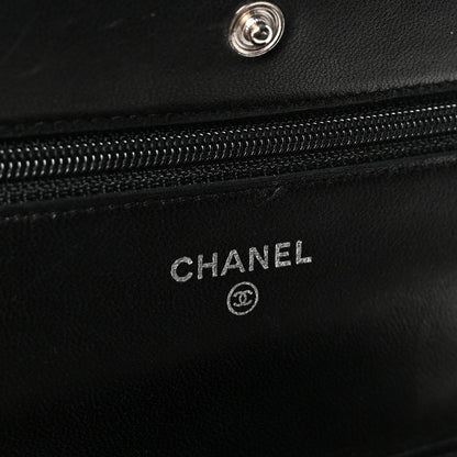 Chanel Lambskin Quilted Wallet On Chain WOC Black 6 of 11