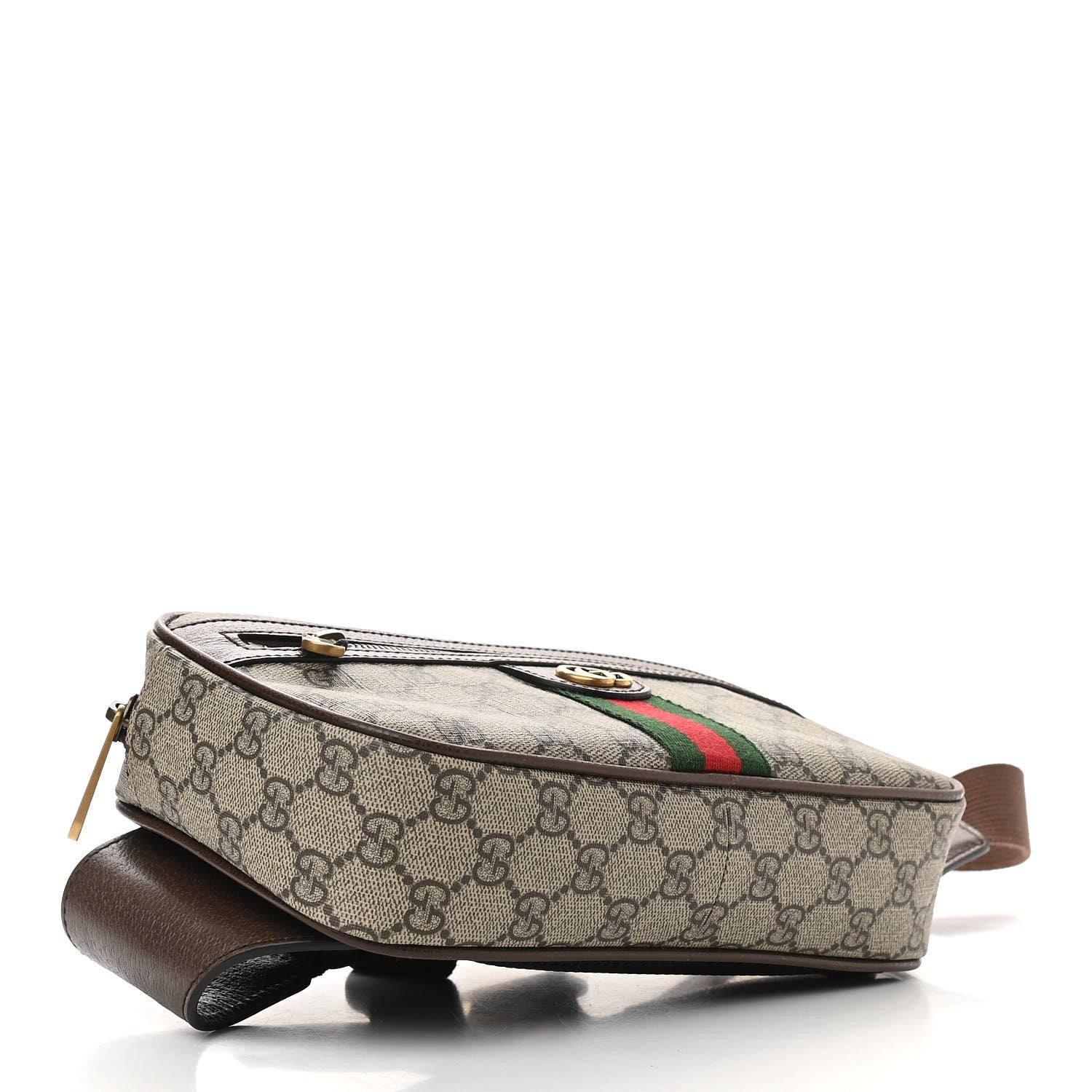 Gucci Soft GG Supreme Monogram Medium Ophidia Belt Bag Dark Brown 4 of 11