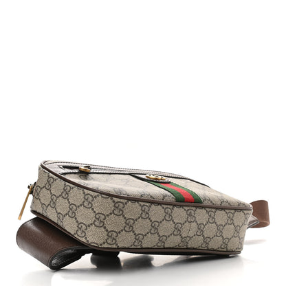 Gucci Soft GG Supreme Monogram Medium Ophidia Belt Bag Dark Brown 4 of 11