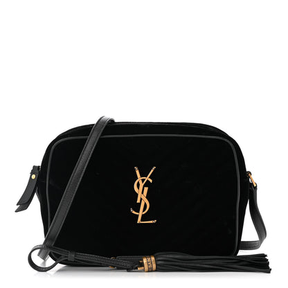 Saint Laurent Velvet Matelasse Monogram Lou Camera Bag Black 1 of 10