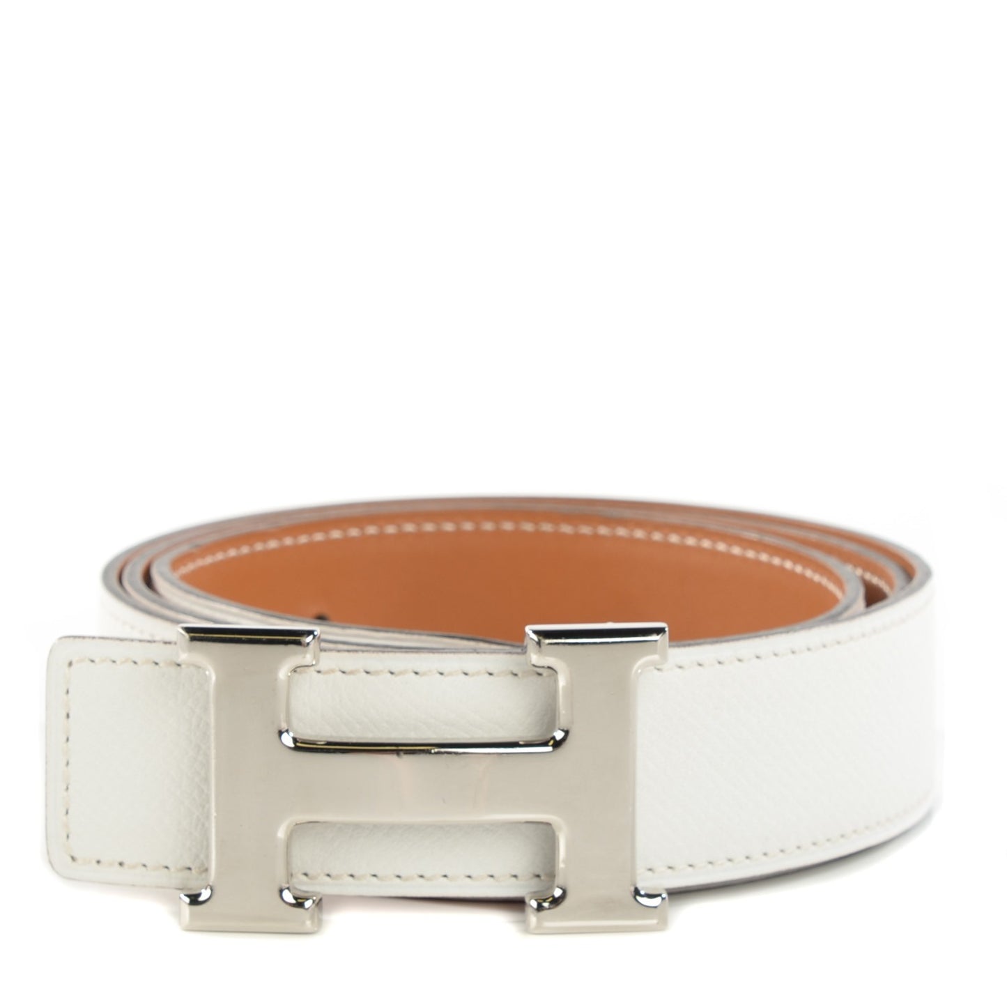 Epsom Chamonix 32mm H Belt 90 White Gold