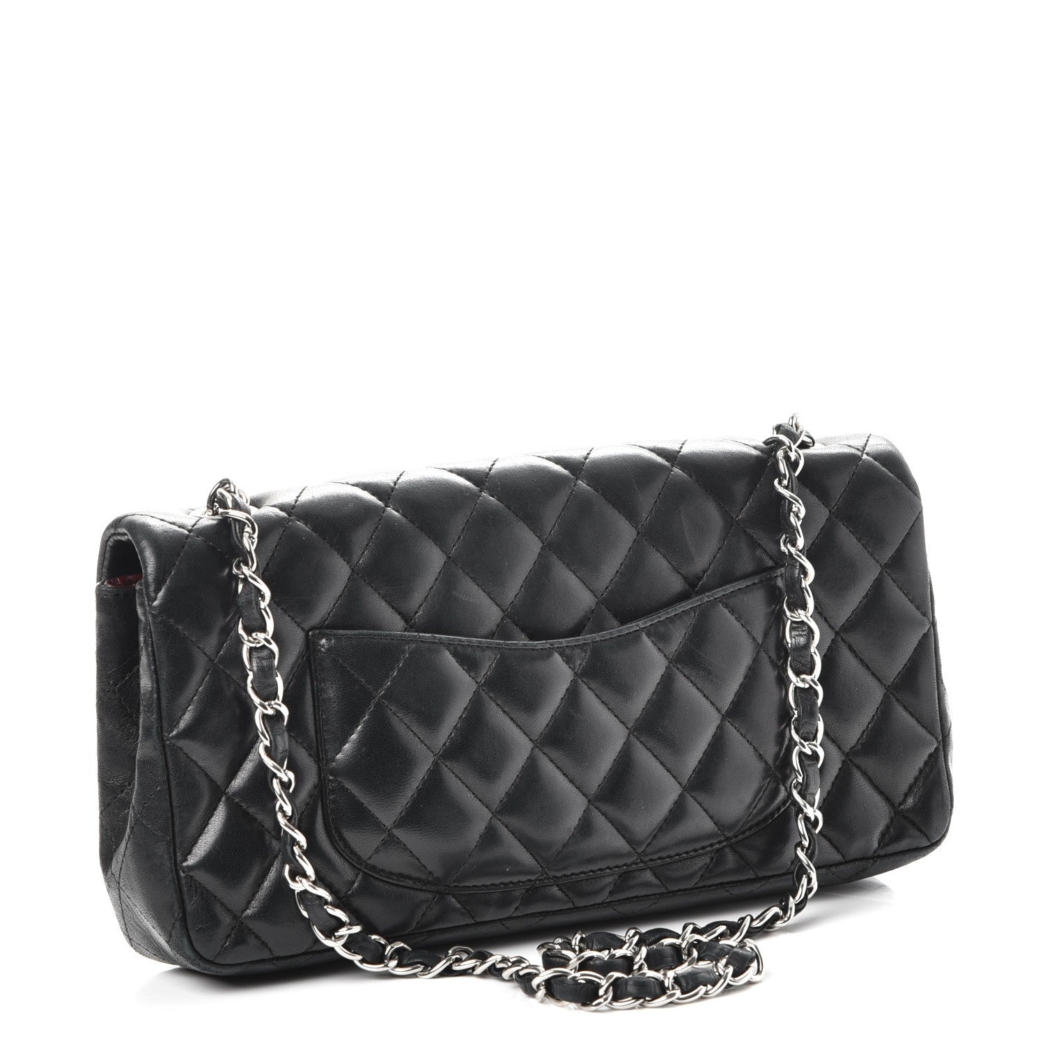 Chanel Lambskin Quilted East West Flap Black 3 of 7